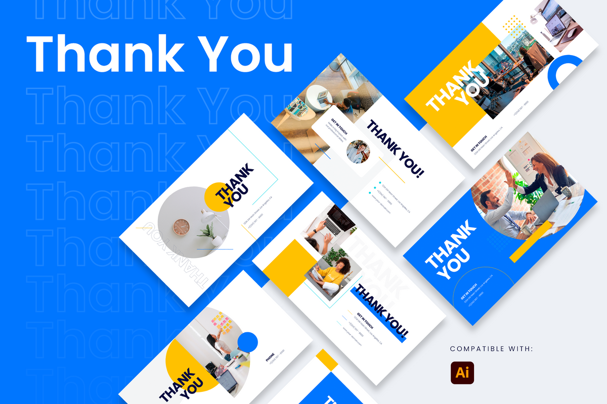 Thank You Slides Illustrator Infographic Template