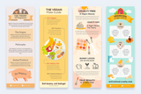 Vegan Vertical Infographics Templates