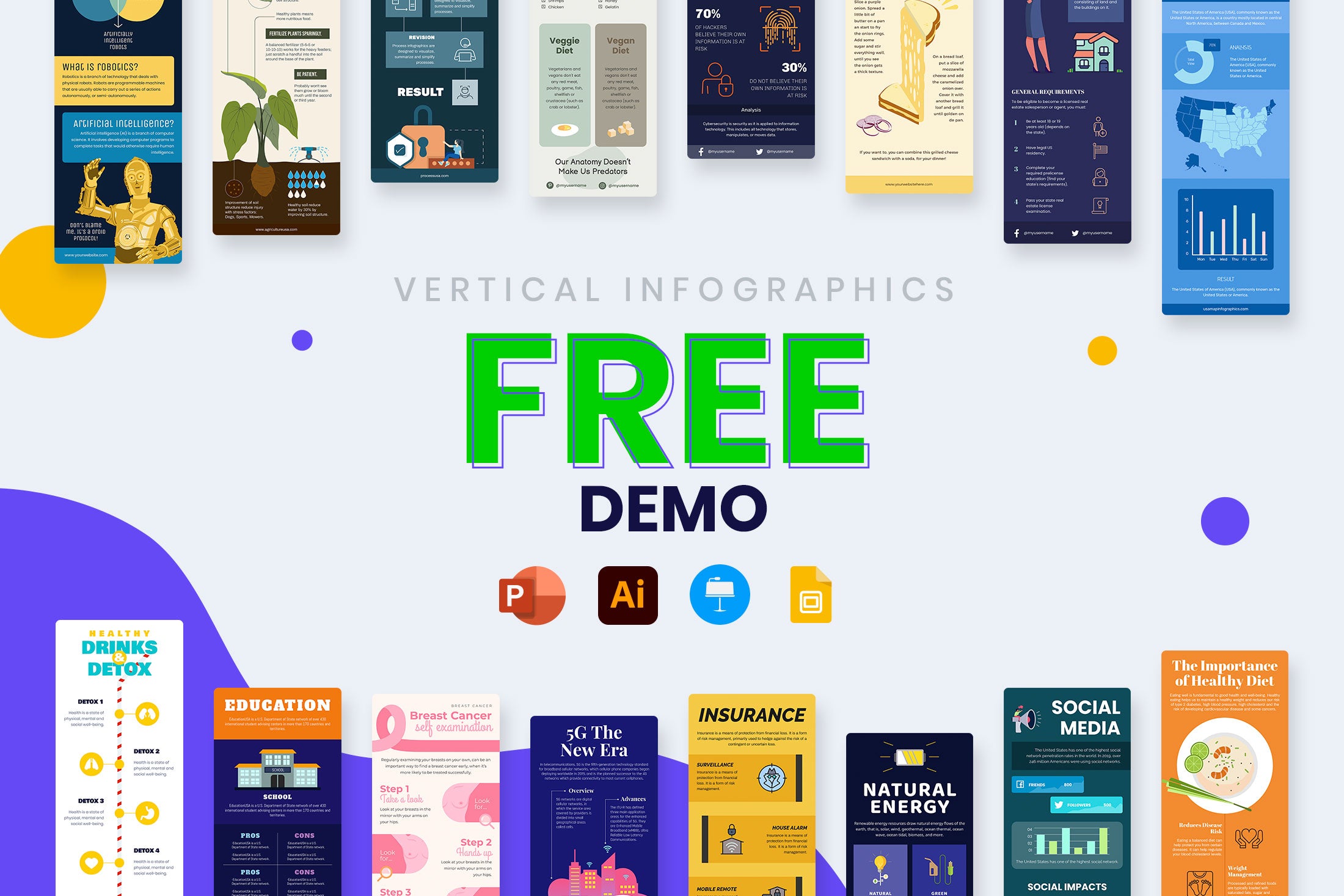 Vertical Infographics Free Demo – Slidewalla