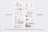 Gracie Infographic Wedding Program Template for CANVA & ILLUSTRATOR