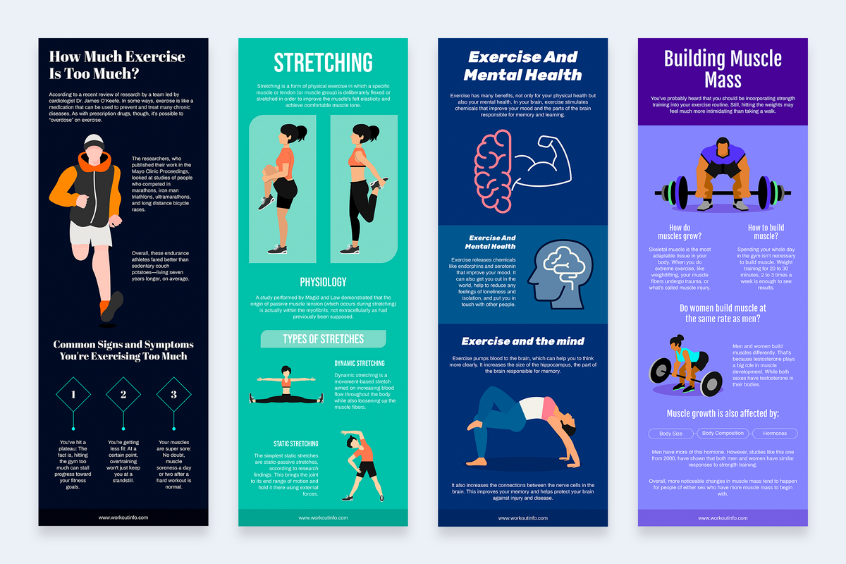 Workout Vertical Infographics Templates – Slidewalla, 45% OFF