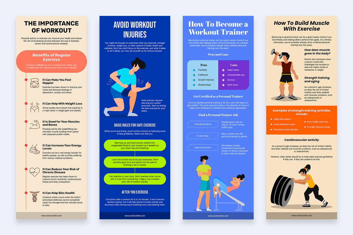 Simple Infographic Exercise Infographic Tutorial Illustrator Beginners Workout