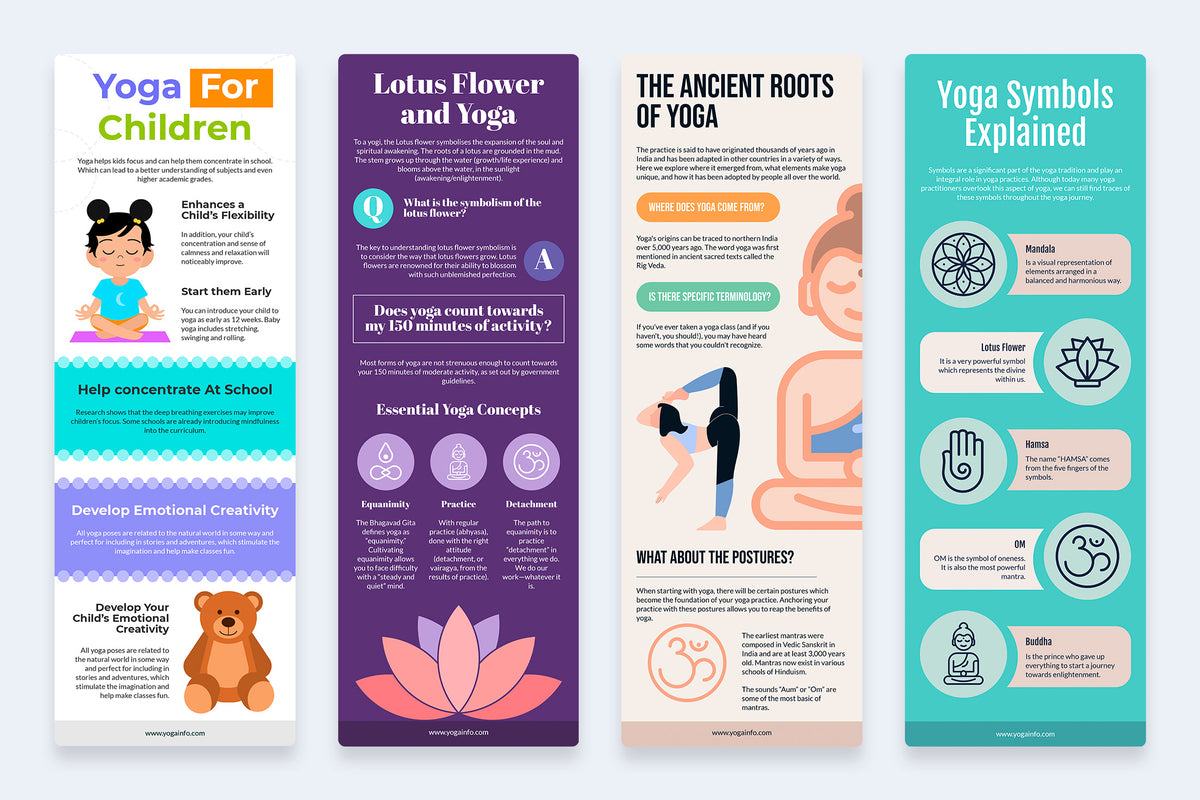 Yoga Vertical Infographic Templates