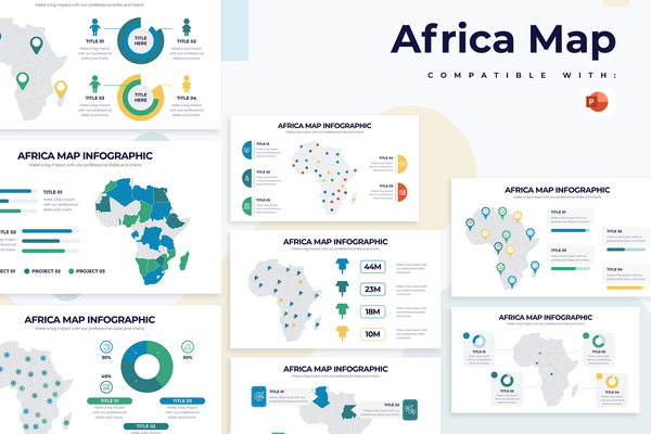 Africa Map Infographic Powerpoint Template