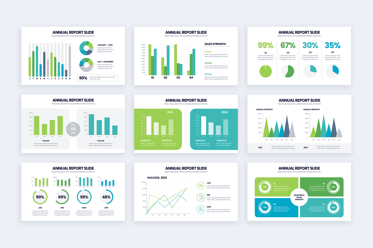 Annual Report Powerpoint Infographic Template