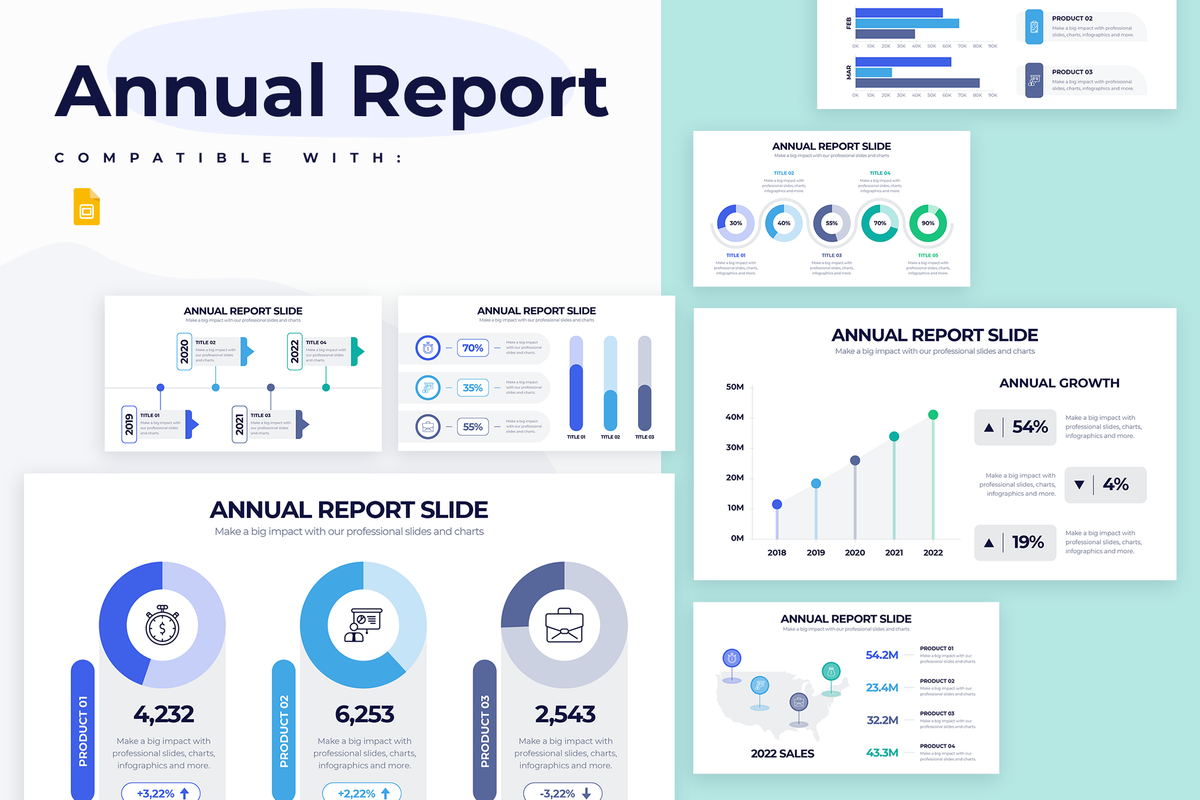 Annual Report Infographic Google Slides Template – Slidewalla