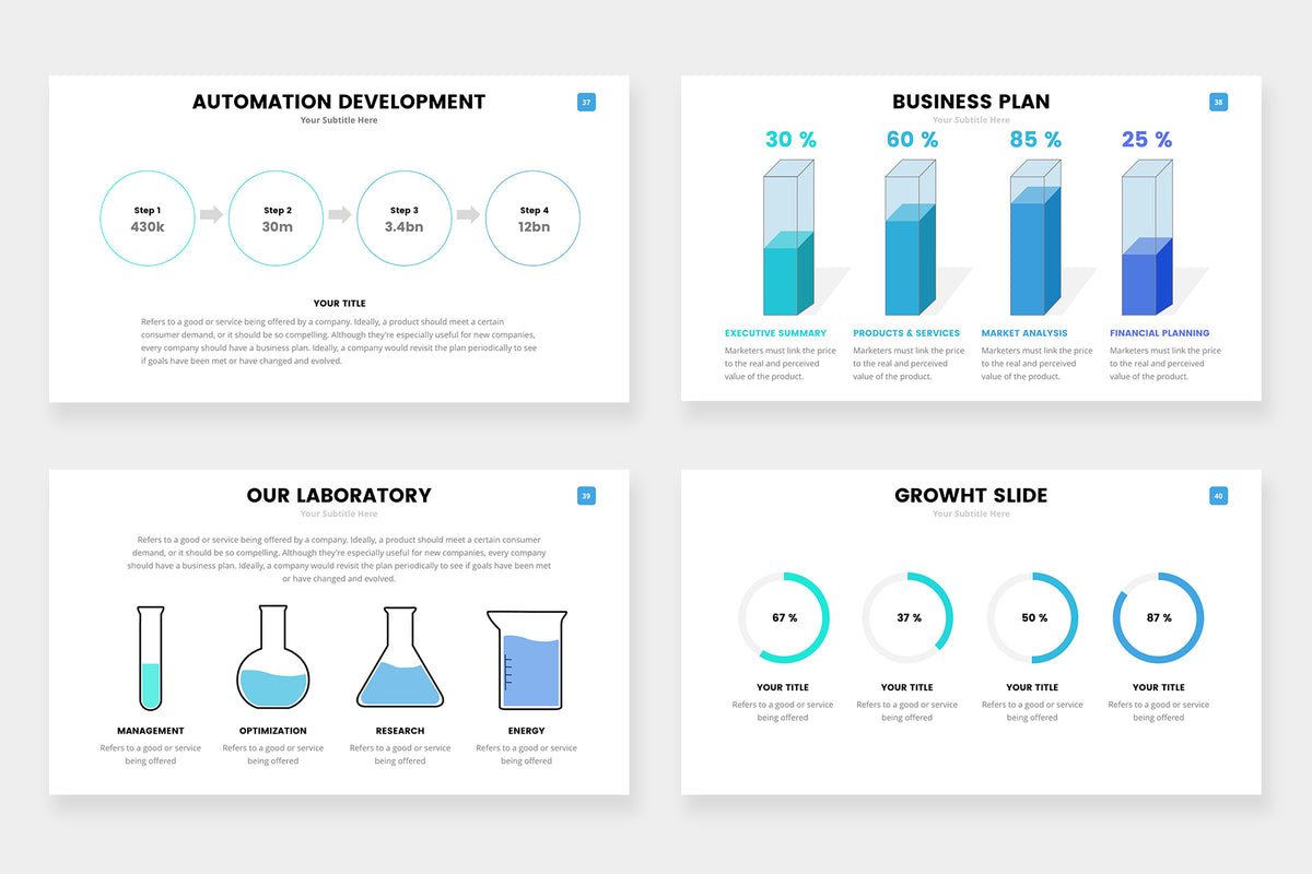 Aqua  Consulting PowerPoint Template