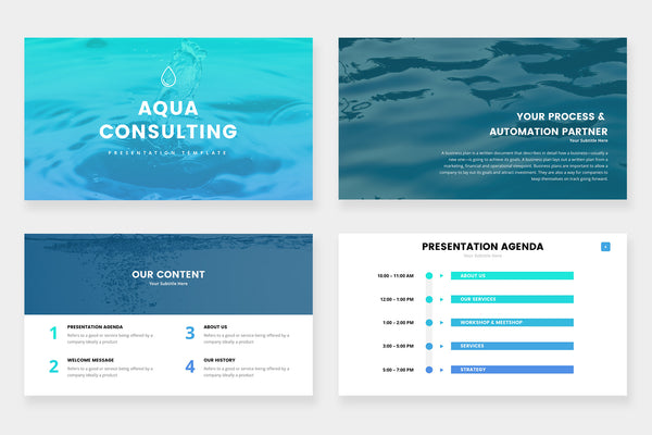 Aqua Consulting Keynote Template
