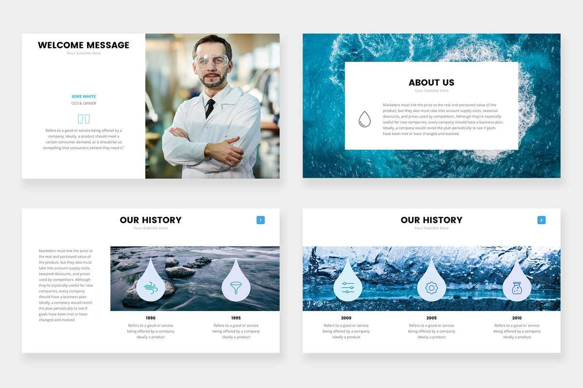 Aqua  Consulting PowerPoint Template
