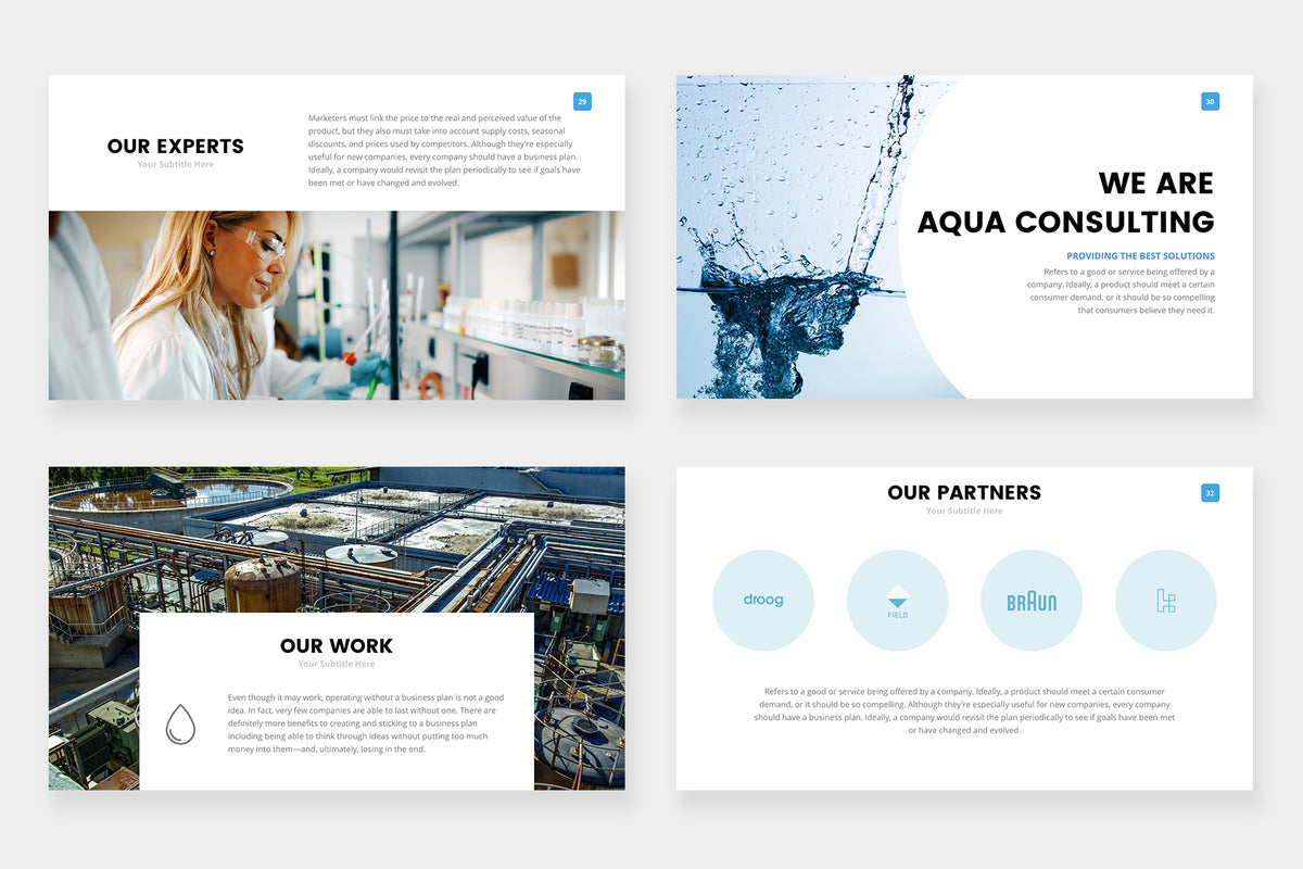 Aqua Consulting Google Slides Template