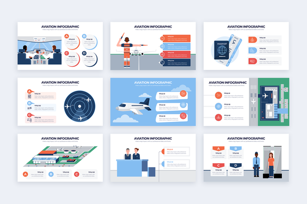 Aviation Illustrator Infographic Template
