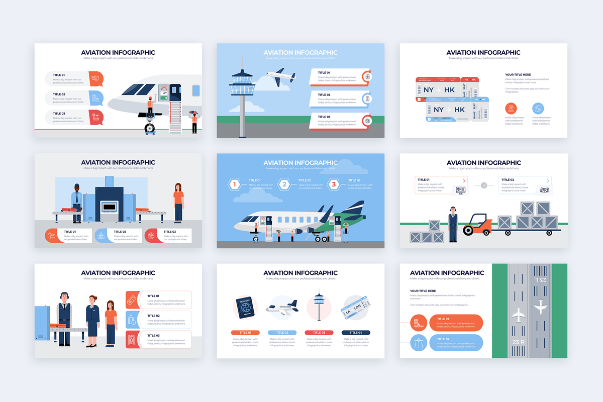 Aviation Google Slides Infographic Template