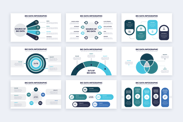 Big Data Illustrator Infographic Template