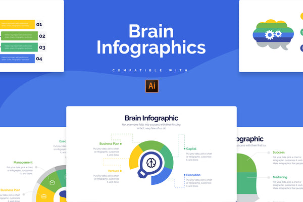 Brain Illustrator Infographics
