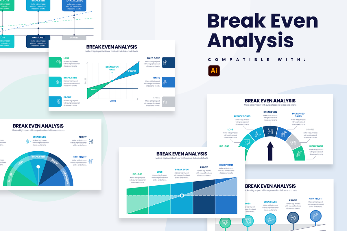 Break Even Analysis Illustrator Infographic Template