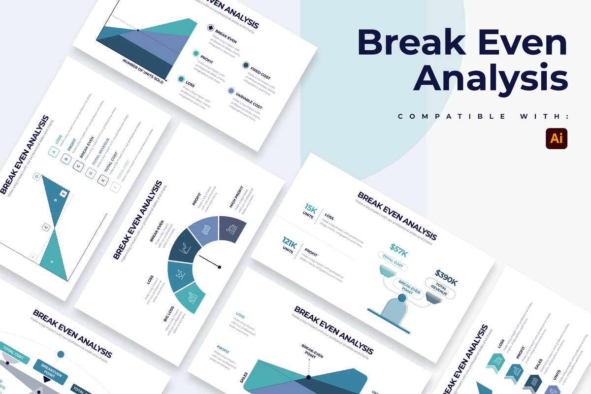 Break Even Analysis Illustrator Infographic Template