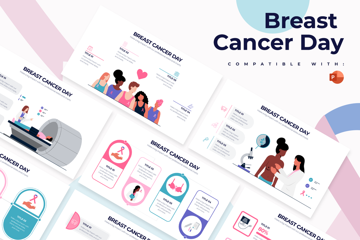 Breast Cancer Day Powerpoint Infographic Template