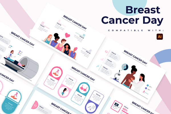 Breast Cancer Day Illustrator Infographic Template