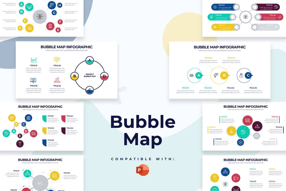 Bubble Map Powerpoint Infographic Template