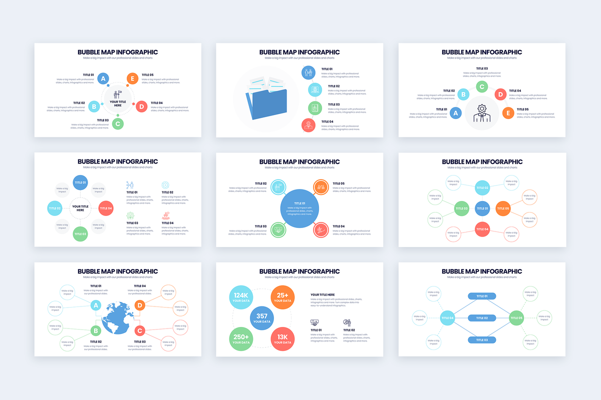 Bubble Map Illustrator Infographic Template
