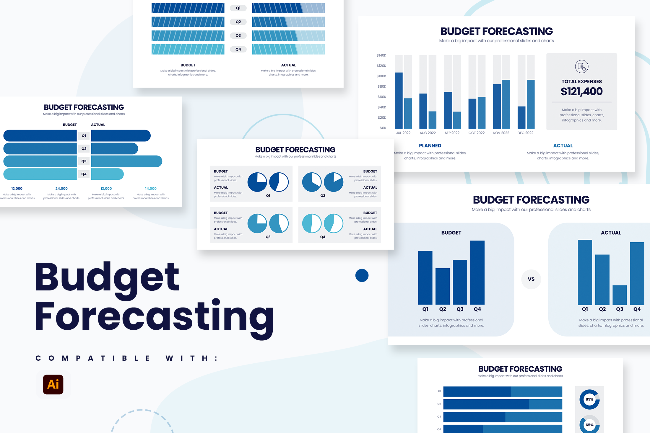 Forecasting Budget Example Budget Forecasting Illustrator Infographic Template – Slidewalla