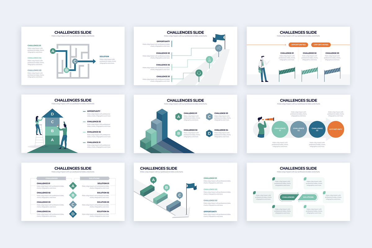 Challenges Powerpoint Infographic Template
