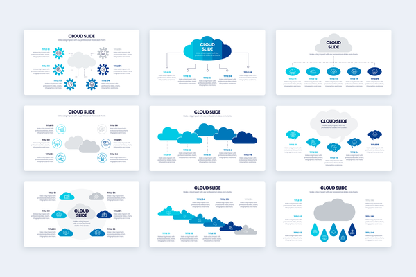 Cloud Powerpoint Infographic Template