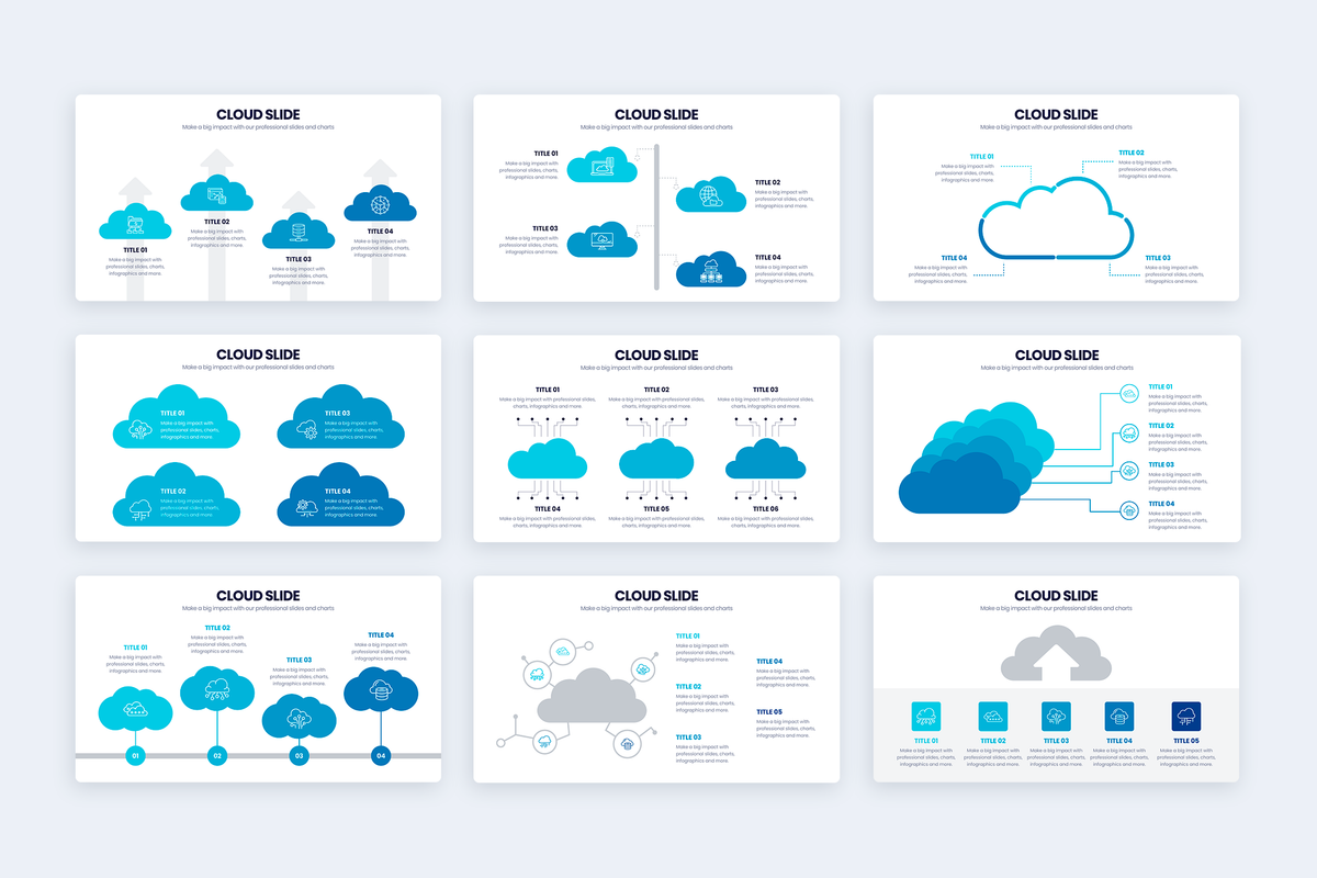 Cloud Google Slides Infographic Template