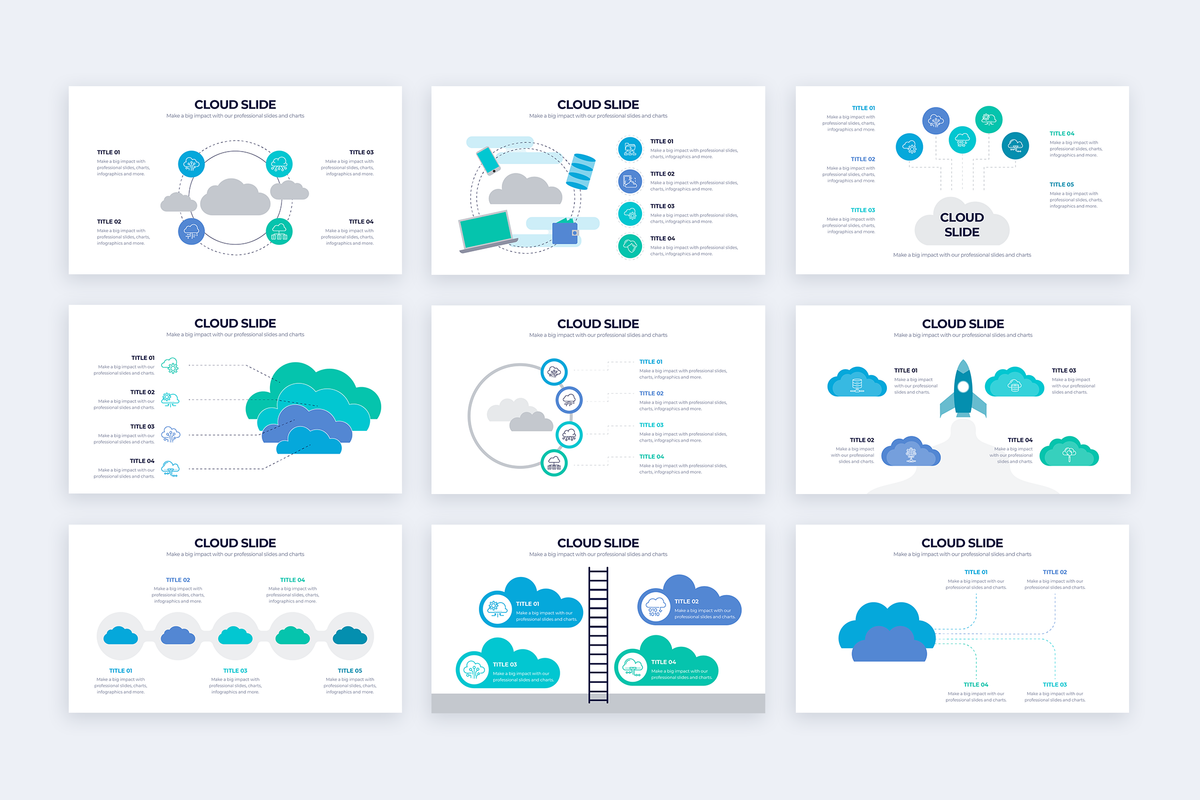 Cloud Keynote Infographic Template