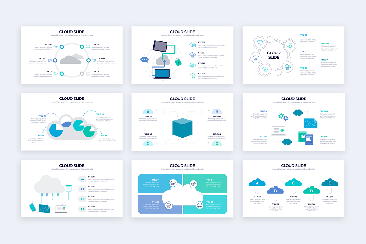 Cloud Powerpoint Infographic Template