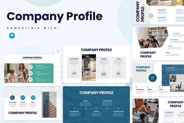 Company Profile Keynote Infographic Template