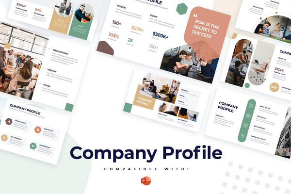 Company Profile Infographic Powerpoint Template