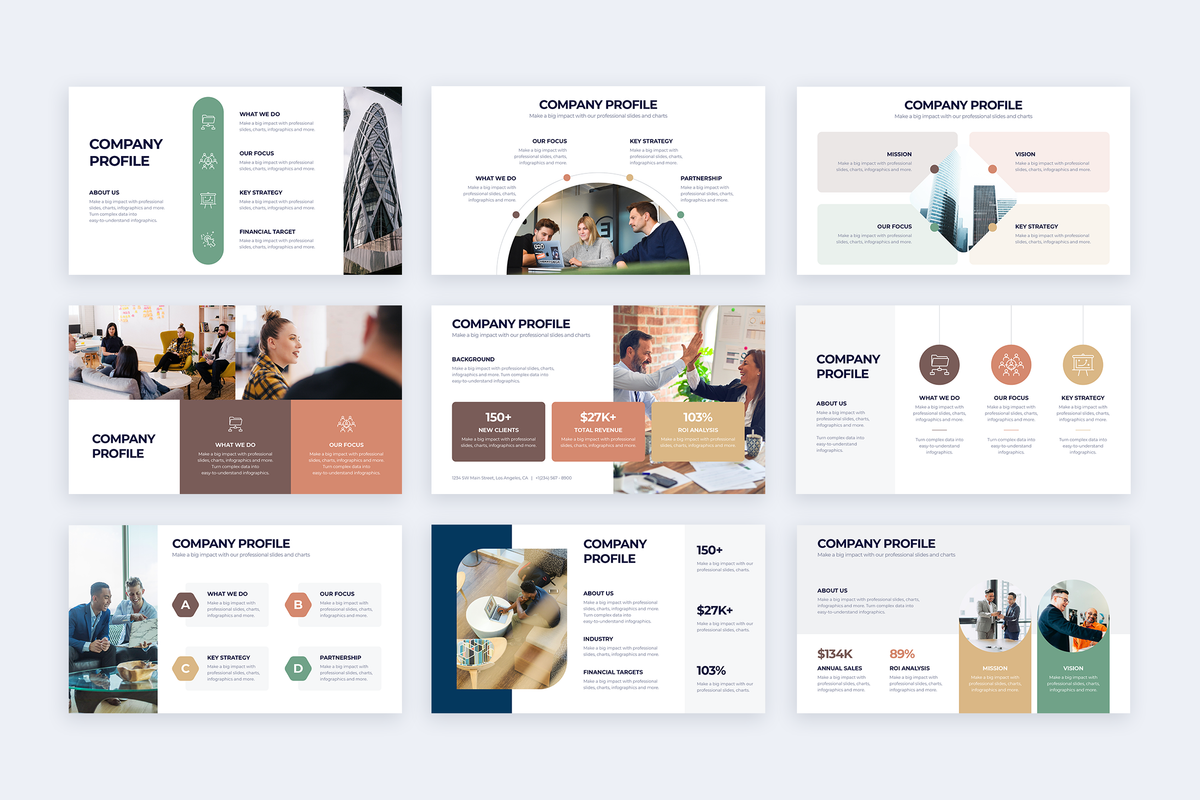 Company Profile Infographic Powerpoint Template