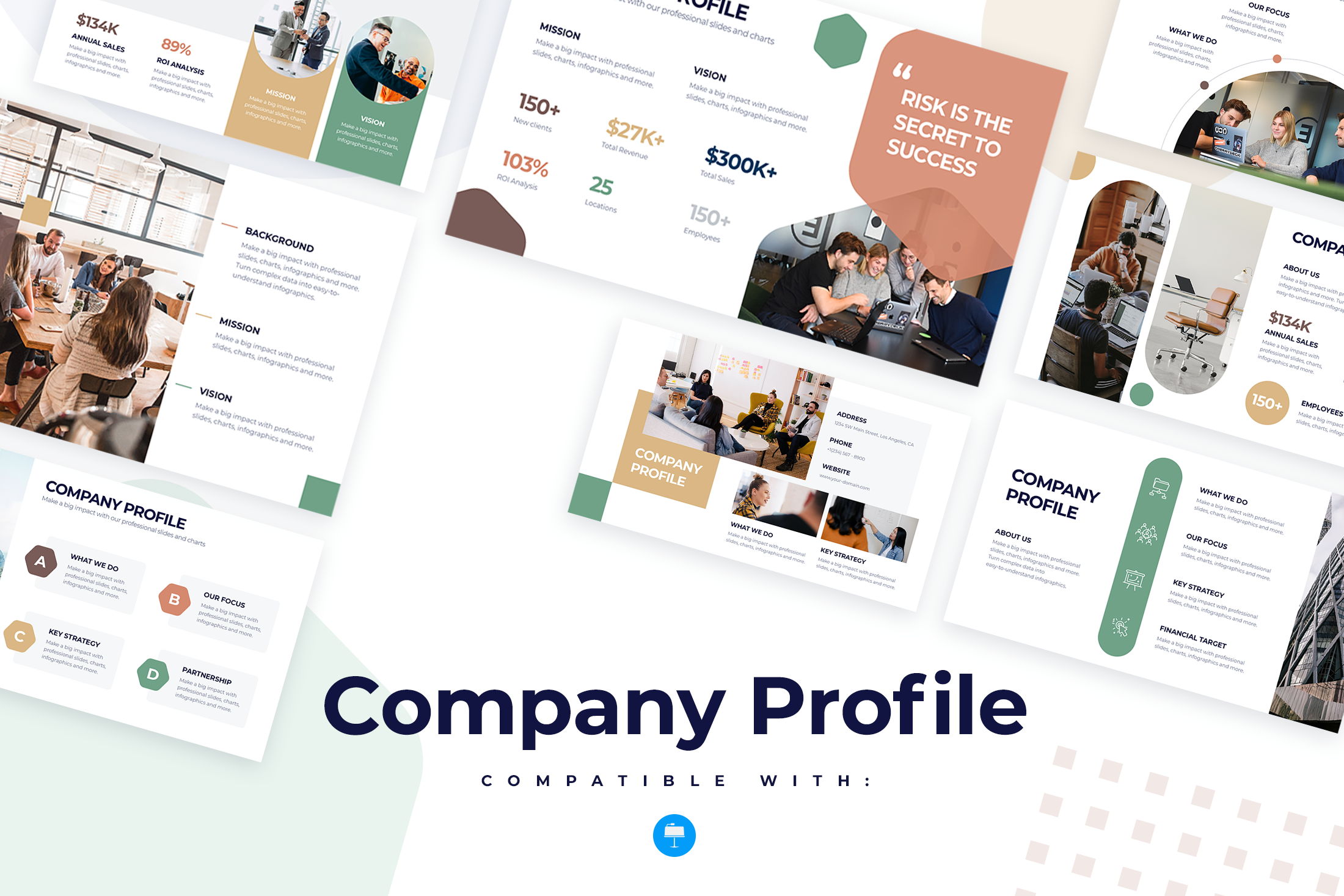 Company Profile Infographic Keynote Template – Slidewalla