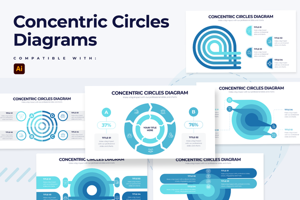 Concentric Circle Illustrator Infographic Template