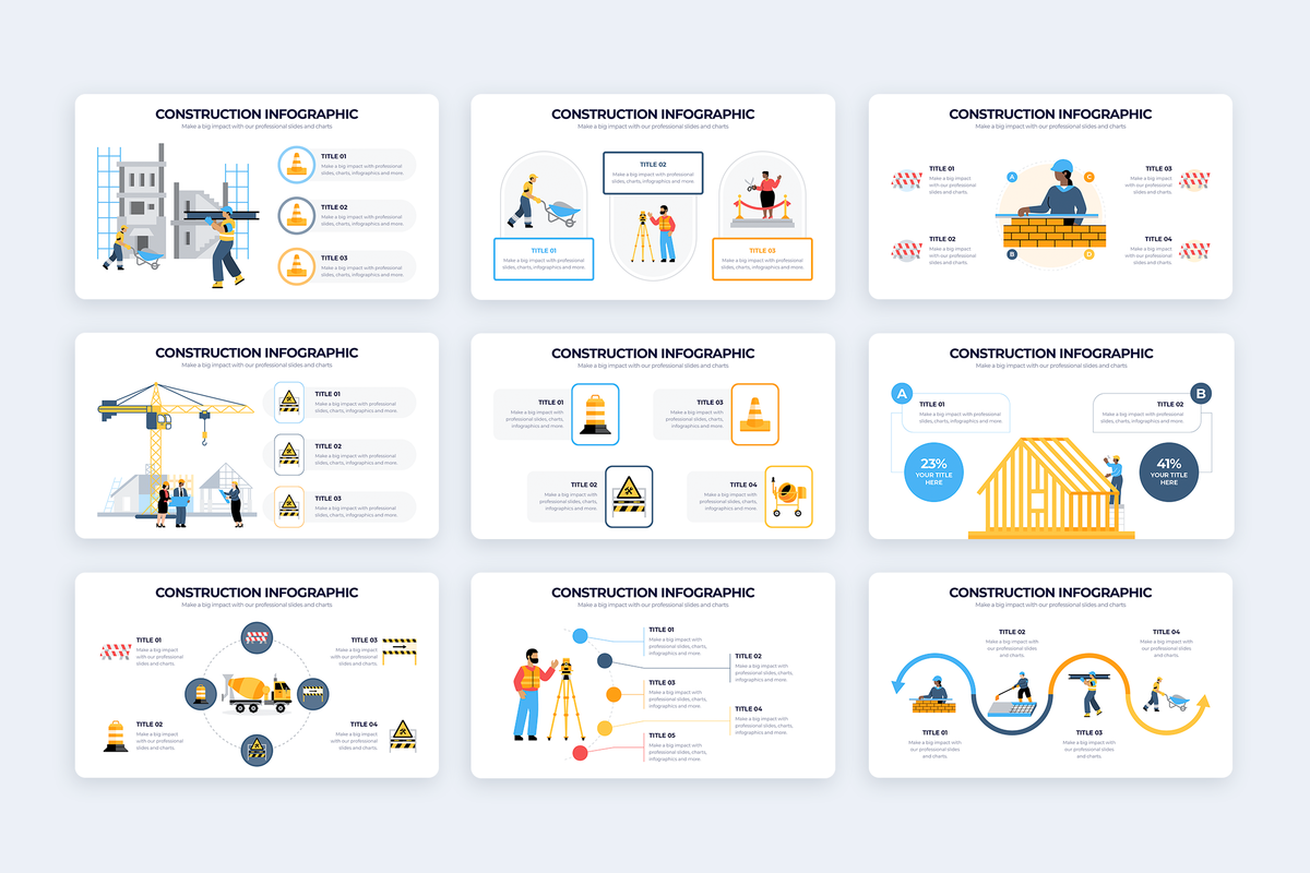 Construction Illustrator Infographic Template