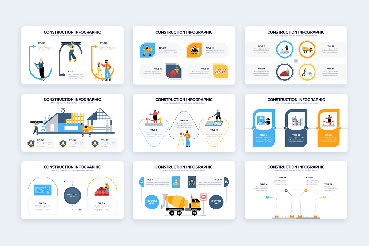 Construction Illustrator Infographic Template