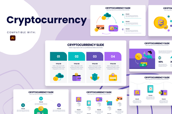Cryptocurrency Illustrator Infographic Template