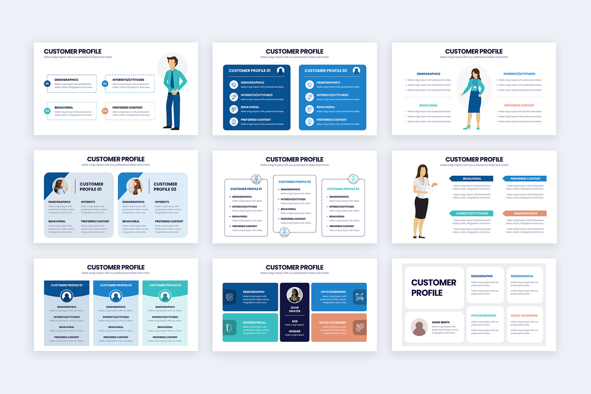 Client Profile Slide Example Customer Profile Powerpoint Infographic Template – Slidewalla