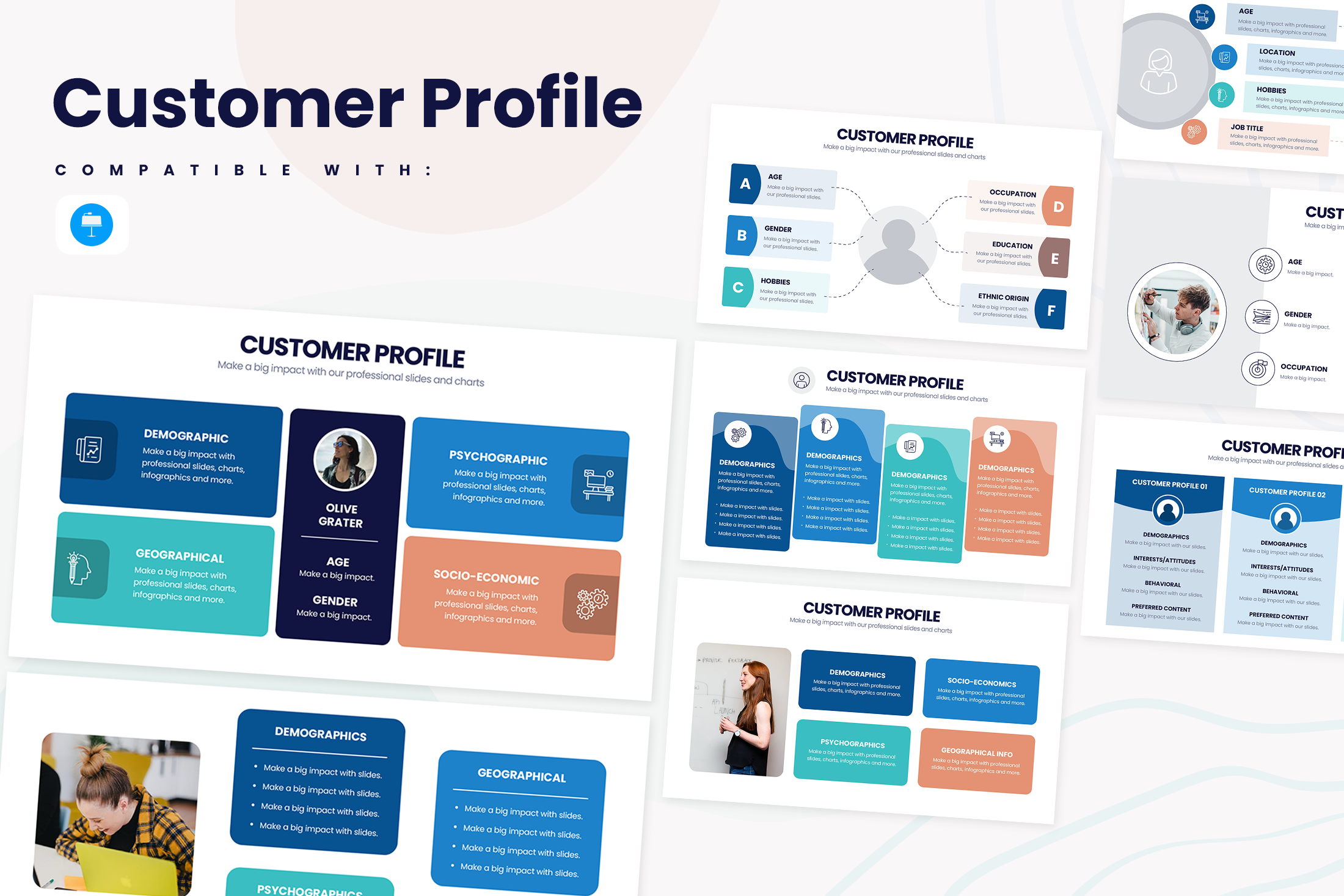 Customer Profile Keynote Infographic Template – Slidewalla