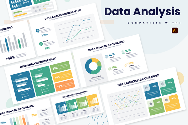 Data Analysis Illustrator Infographic Template