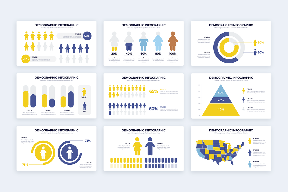 Demographic Illustrator Infographic Template