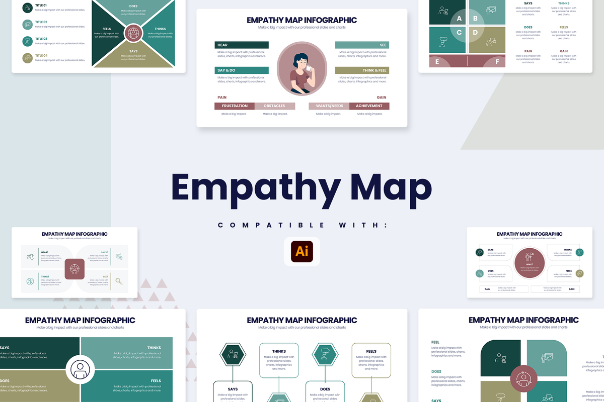 Empathy Map Illustrator Infographic Template