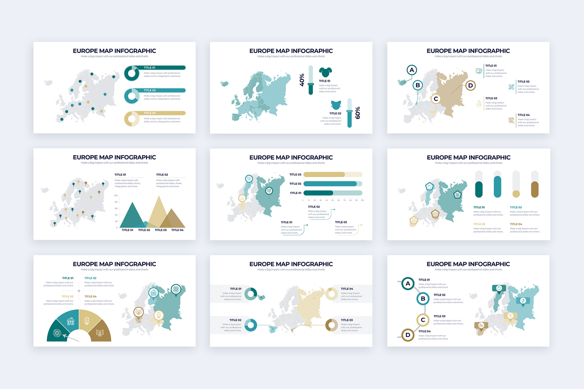 Europe Map Infographic Google Slides Template