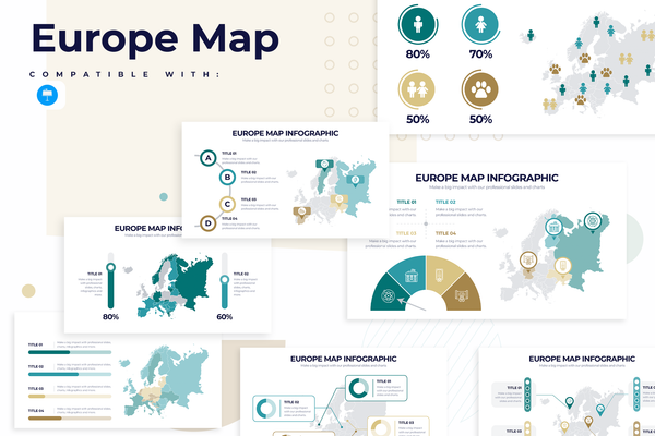 Europe Map Infographic Keynote Template