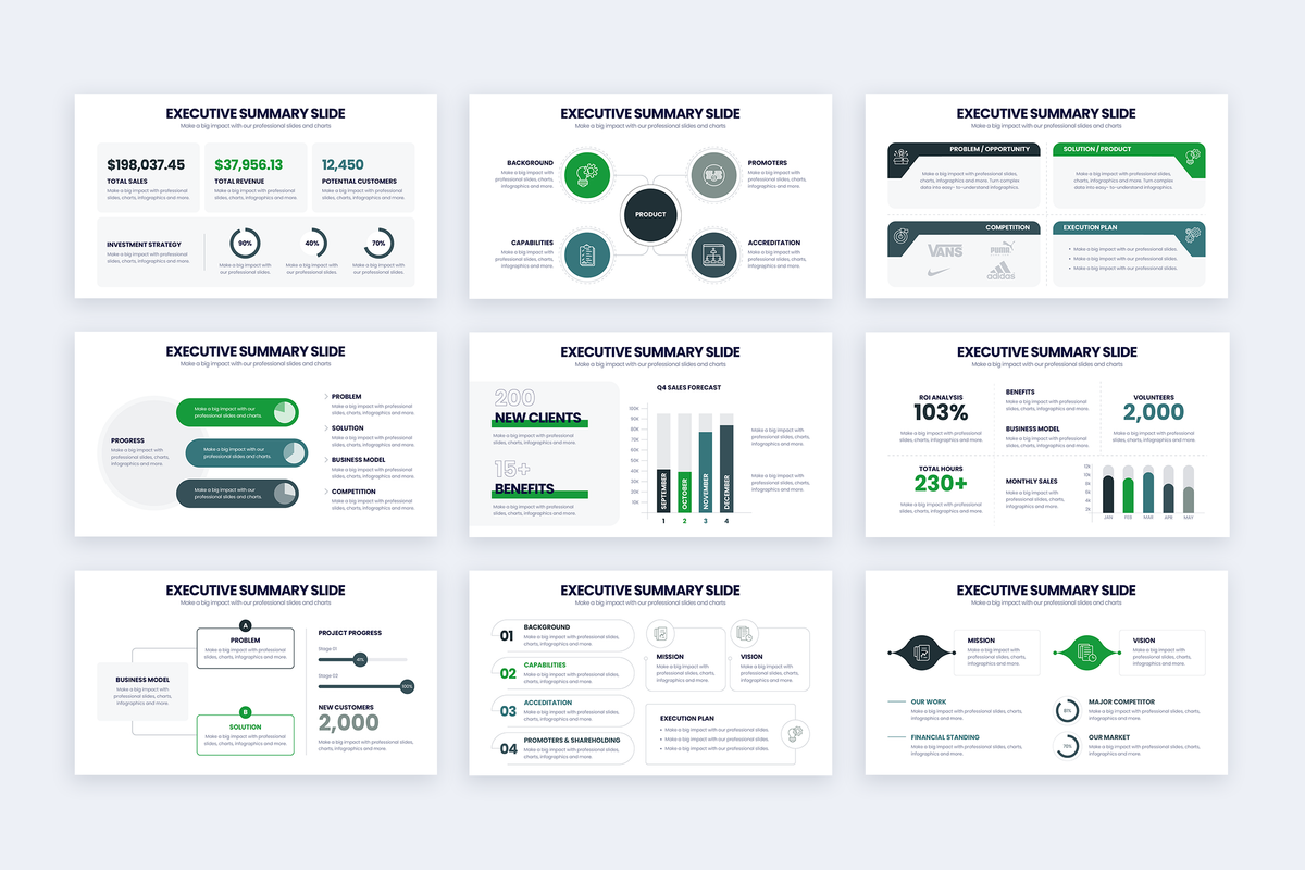 Executive Summary Keynote Infographic Template