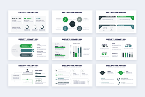 Executive Summary Powerpoint Infographic Template