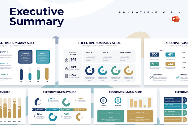 Executive Summary Powerpoint Infographic Template