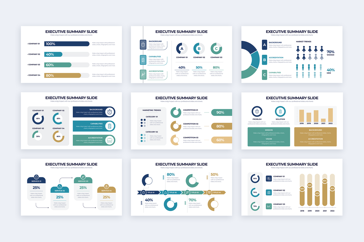 Executive Summary Powerpoint Infographic Template