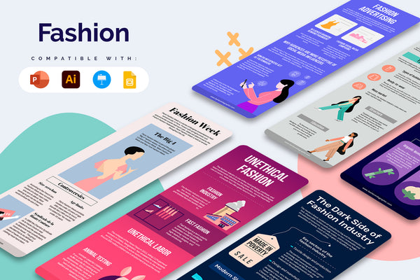 Fashion Vertical Infographics Templates